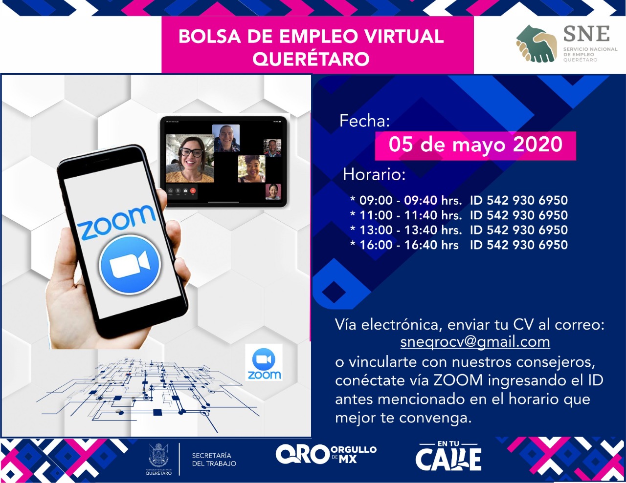 Querétaro lanza estrategia de Bolsa de Trabajo Virtual para vincular a interesados con plazas laborales.