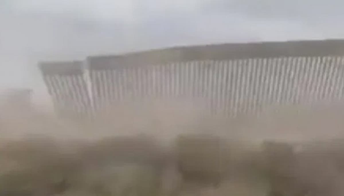 “Hanna” tira muro de Trump durante su paso por frontera