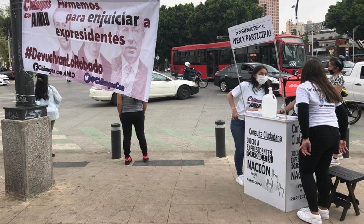 A 48 horas, a Morena le faltan 800 mil firmas para consultar juicio a ex presidentes