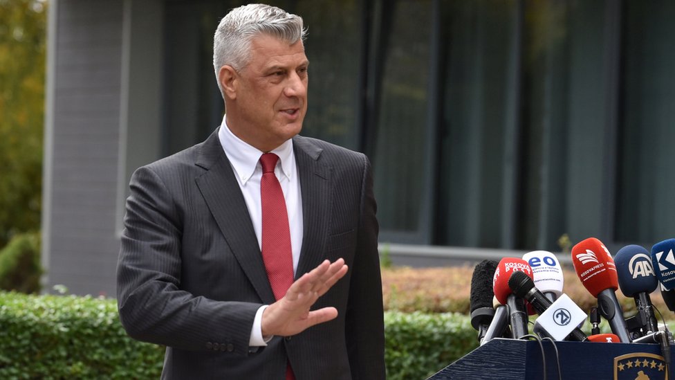 Trasladan a la cárcel a Hashim Thaci, presidente de Kosovo