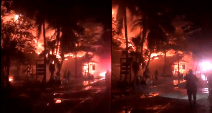 Tulum: Incendio consume comercios de zona costera
