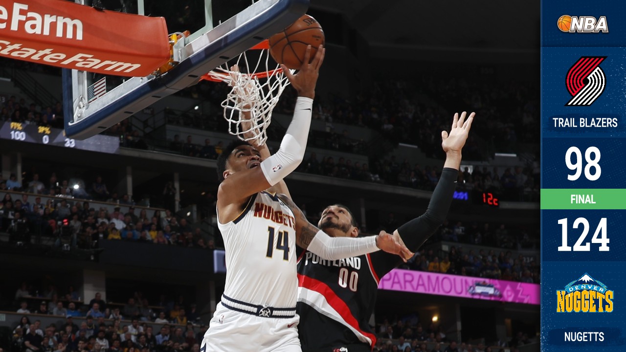 NBA: Jokic brilla y Nuggets vencen a Blazers