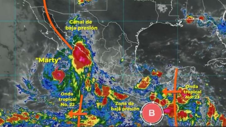 Nace la tormenta tropical ”Marty” de remanentes del huracán ”Grace”