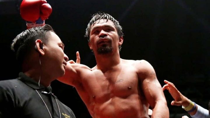 A través de un vídeo en Twitter, el boxeador filipino le dijo adiós al box