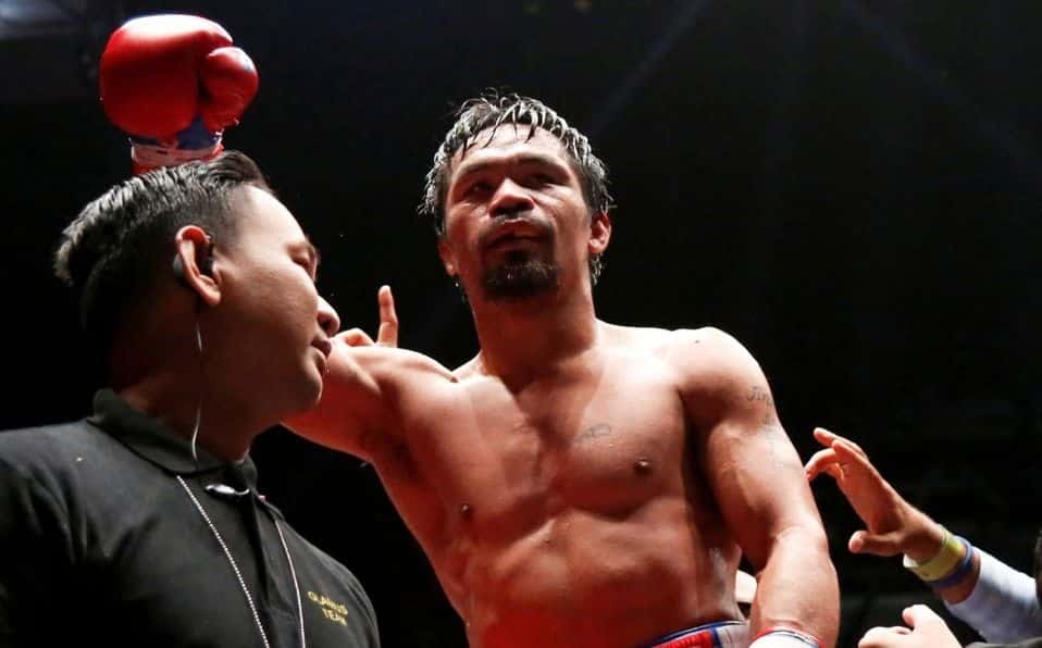 A través de un vídeo en Twitter, el boxeador filipino le dijo adiós al box