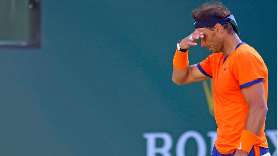 Durante la final de Indian Wells, Nadal se quejaba de que respiraba “como si tuviera una aguja en el pecho” y tuvo que ser atendido por los servicios médicos del torneo