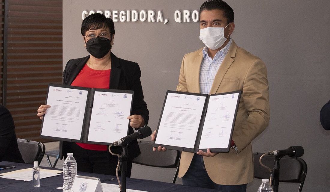 Autoridades estatales y municipales encabezaron la ceremonia de integración y toma de protesta a las y los integrantes del Comité Municipal de Salud de Corregidora.