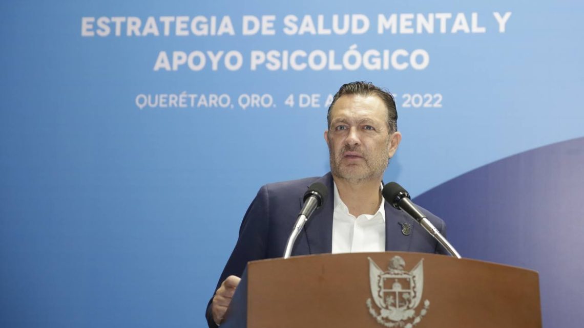 El gobernador del estado, Mauricio Kuri González, asistió a la presentación de la Estrategia de Salud Mental y Apoyo Psicológico.