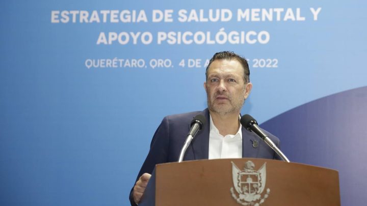 El gobernador del estado, Mauricio Kuri González, asistió a la presentación de la Estrategia de Salud Mental y Apoyo Psicológico.