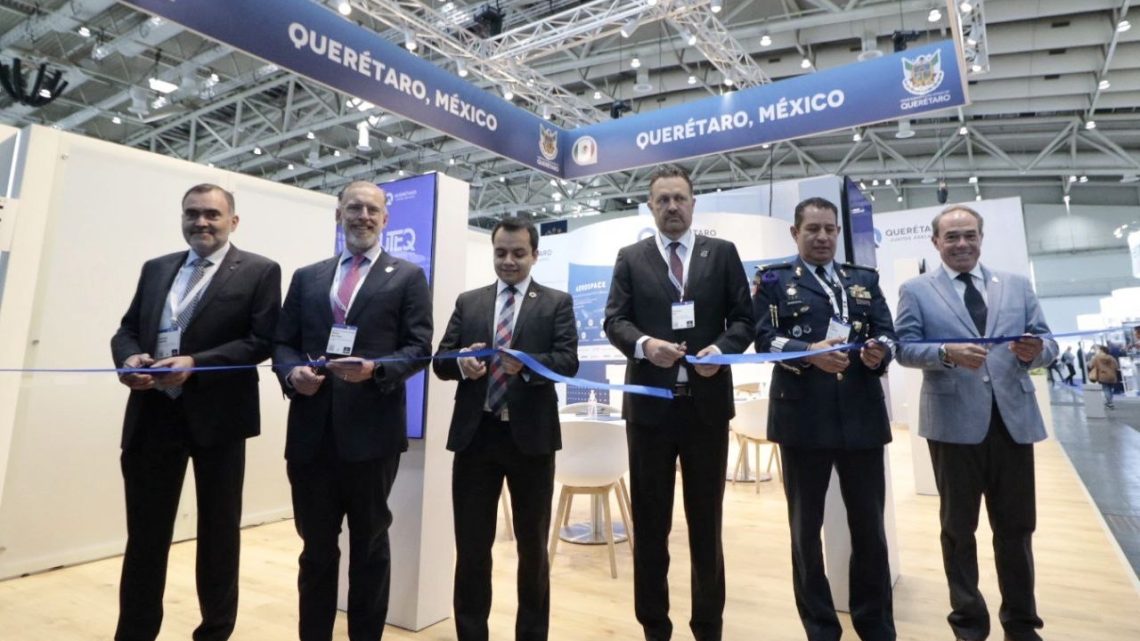 El gobernador de Querétaro, Mauricio Kuri González, dio arranque a su gira de trabajo por Europa con la inauguración del pabellón del estado en la feria industrial Hannover Messe 2022.
