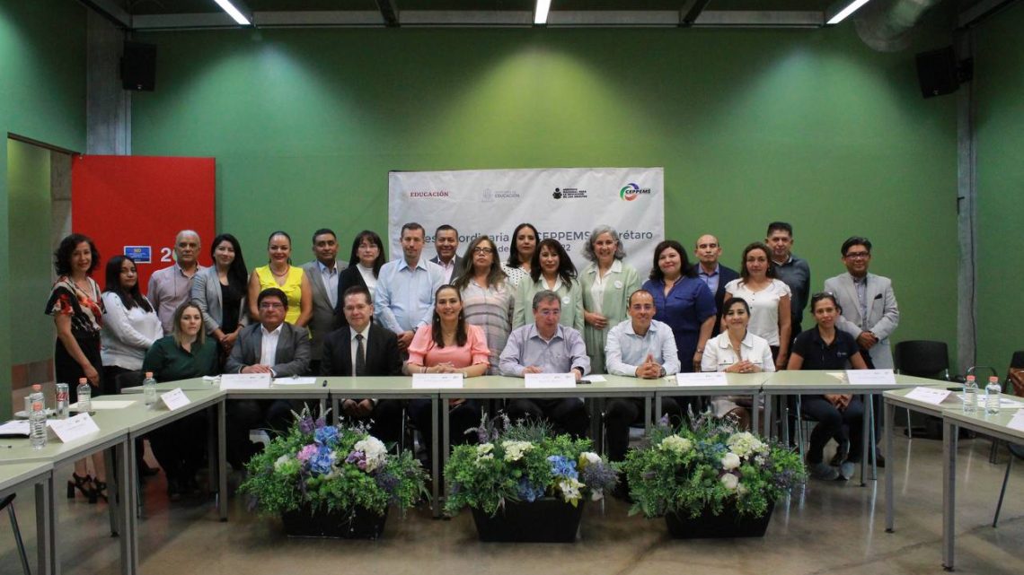 Durante la primera Sesión del Consejo Estatal para la Planeación y Programación de la Educación Media Superior (CEPPEMS).