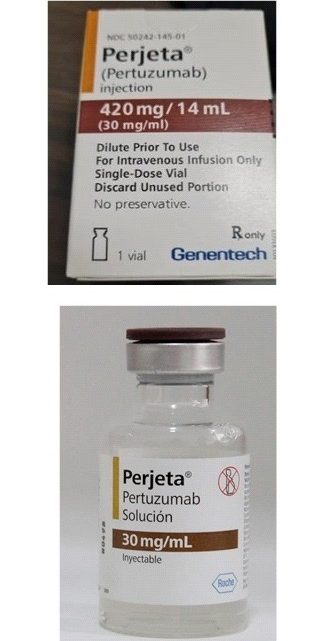 COFEPRIS emite alerta sanitaria sobre la falsificación del producto Perjeta (pertuzumab) 30 mg/mL, solución