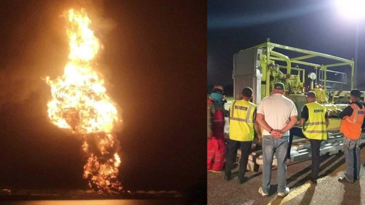 Colapsa segundo tanque petrolero durante incendio en Cuba
