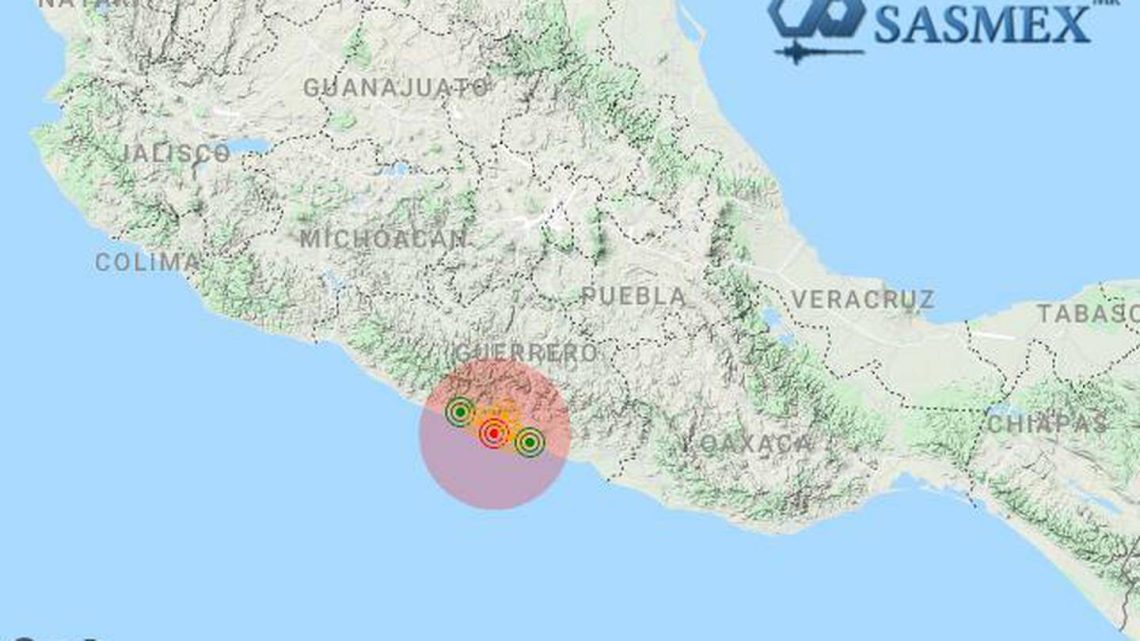 Se registra temblor en Costa de Guerrero