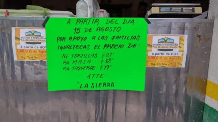 Guerrero: Grupo delictivo obliga a reducir el precio de la tortilla en Iguala; así quedó