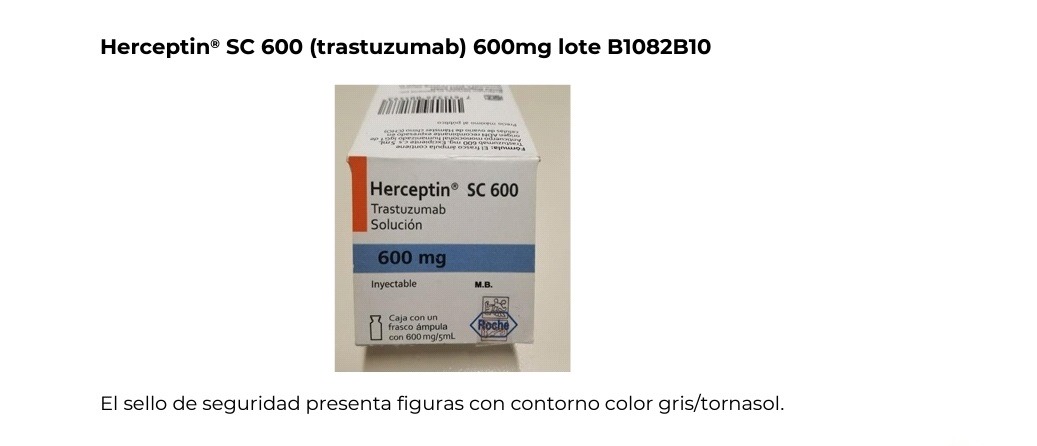 Emite COFEPRIS actualización de la Alerta Sanitaria sobre la falsificación del producto Herceptin