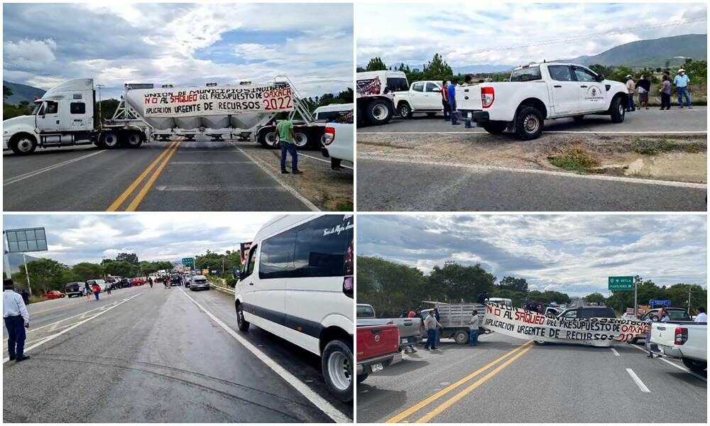 En Oaxaca bloquean carretera y exigen clarificar desvío de recursos
