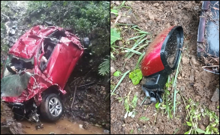 Auto cae a barranca de más de 200 metros en Huatulco; mueren cinco personas