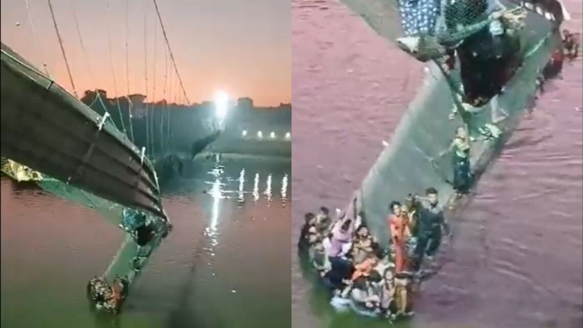 Tras caída de puente colgante en India, han muerto al menos 120 personas