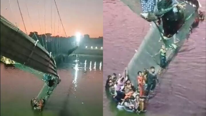Tras caída de puente colgante en India, han muerto al menos 120 personas