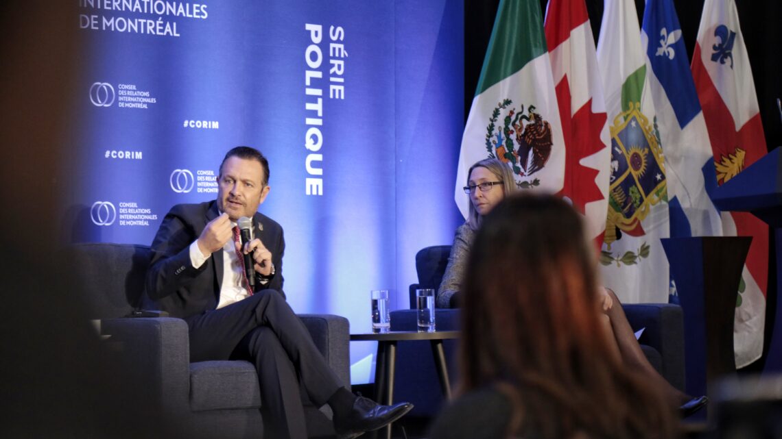 Participa Gobernador en panel del Consejo de Relaciones Internacionales de Montreal (CORIM)