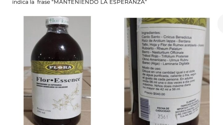 COFEPRIS emite alerta sanitaria sobre la falsificación del producto Flor Essence