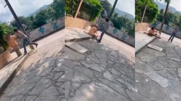 Joven da golpiza a un adulto mayor por reto viral en Hidalgo (VIDEO)