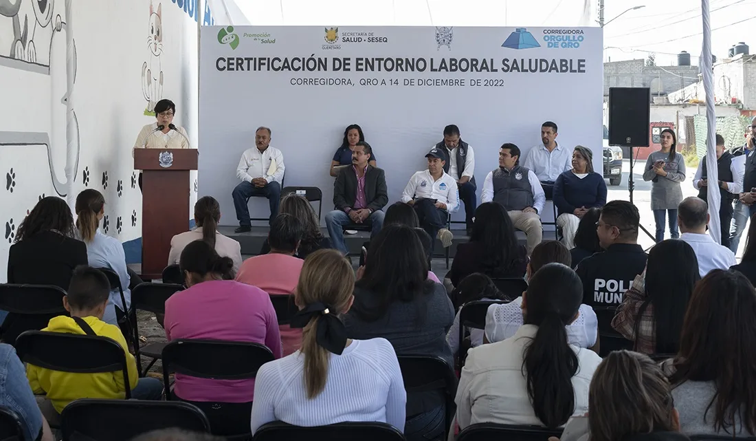 SESA entrega Certificación de Entorno Laboral Saludable al municipio de Corregidora