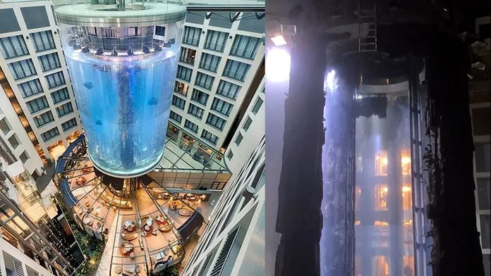 Investigarán ruptura de acuario gigante de Berlín