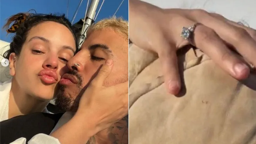 Rosalía y Rauw Alejandro revolucionan las redes con su anillo de compromiso