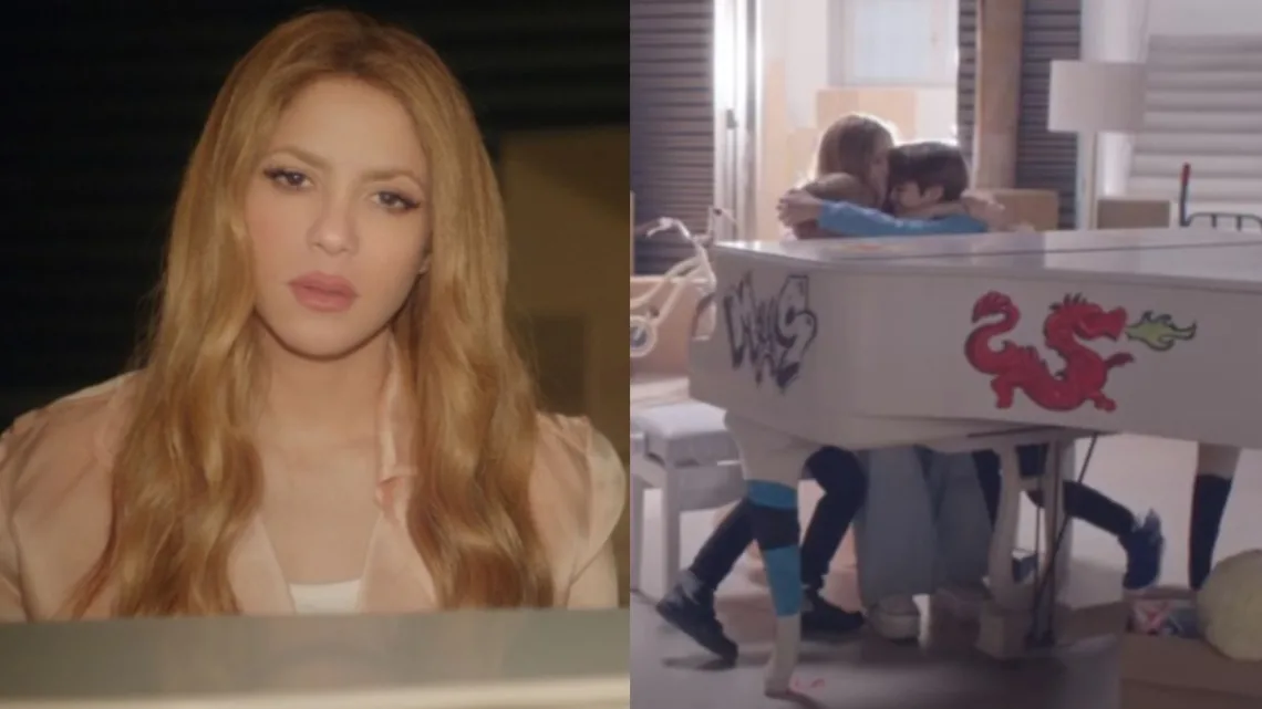Shakira canta “Acróstico”, su nuevo sencillo, junto a Milán y Sasha