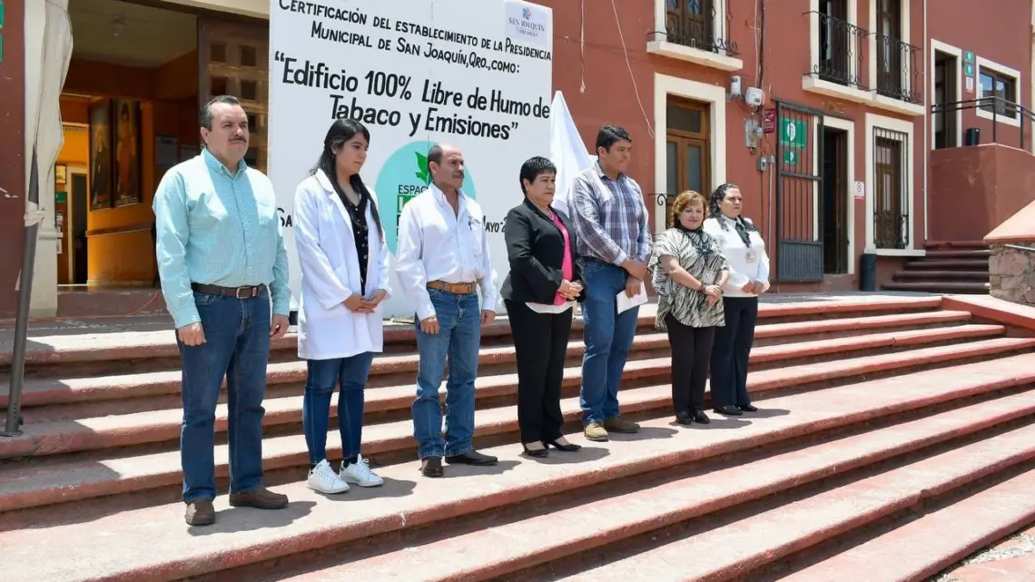 Certifica SESA a la Presidencia Municipal de San Joaquín como Edificio Libre de Humo de Tabaco y Emisiones