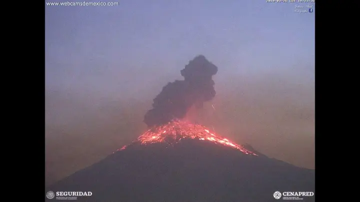 El Popocatépetl registra fuerte explosión; expulsa bombas de lava (VIDEO)