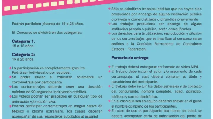 Llaman a participar en concurso de cortometrajes sobre prevención de corrupción