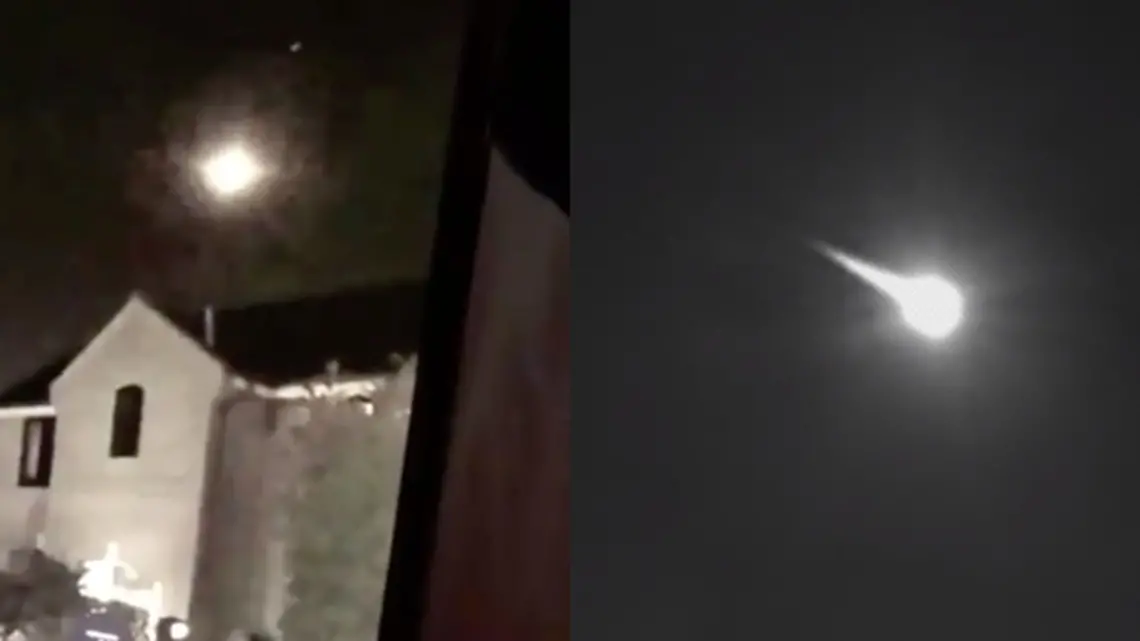 Meteorito ilumina el cielo en Bulgaria y es captado en video