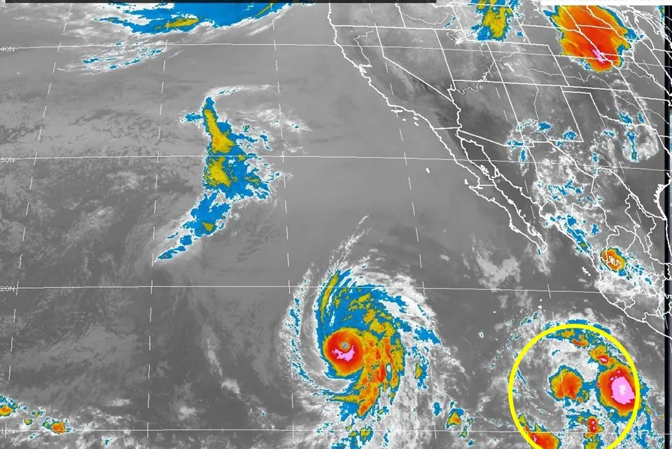 El SMN emite aviso sobre ciclón tropical en el Océano Pacífico