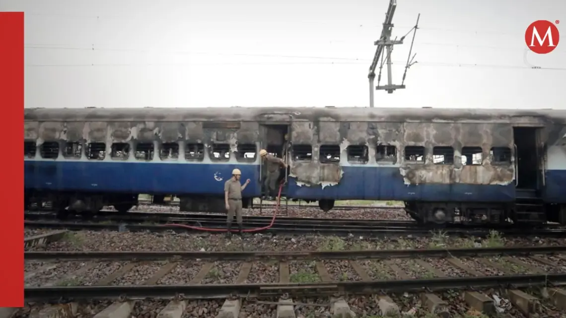 Mueren nueve personas por un incendio en un vagón de tren en el sur de la India