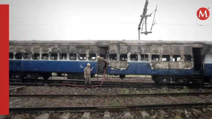 Mueren nueve personas por un incendio en un vagón de tren en el sur de la India