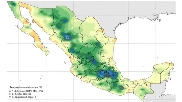 Esta es la cantidad de frentes fríos por mes que afectarán a México