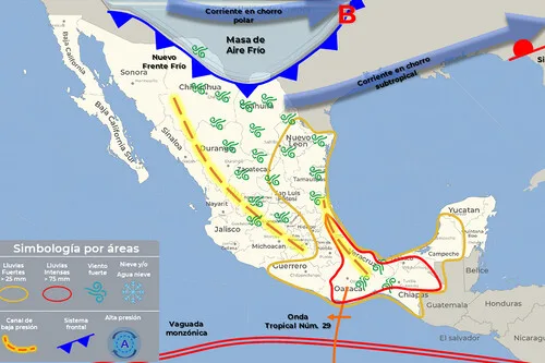 ¿Dónde se localiza este martes el frente frío 9 y a quién afectará?