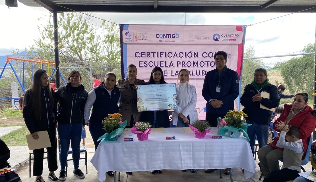 Certifica SESA como Escuela Promotora de la Salud en El Rincón de Ojo de Agua