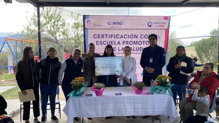 Certifica SESA como Escuela Promotora de la Salud en El Rincón de Ojo de Agua