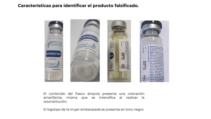 Emite COFEPRIS Aviso de Riesgo por la Falsificación del medicamento BAPENTOR