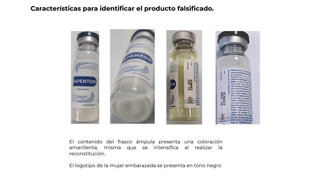 Emite COFEPRIS Aviso de Riesgo por la Falsificación del medicamento BAPENTOR