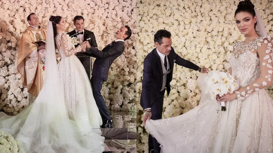 “Nadia Ferreira Comparte Emotivas Fotos Inéditas de su Boda con Marc Anthony en su Primer Aniversario”