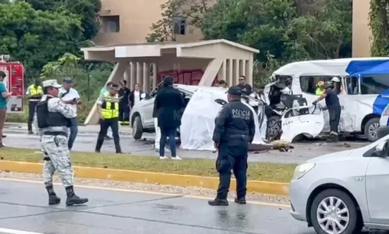 6 Muertos a causa de accidente en la carretera Puerto Aventuras-Tulum 