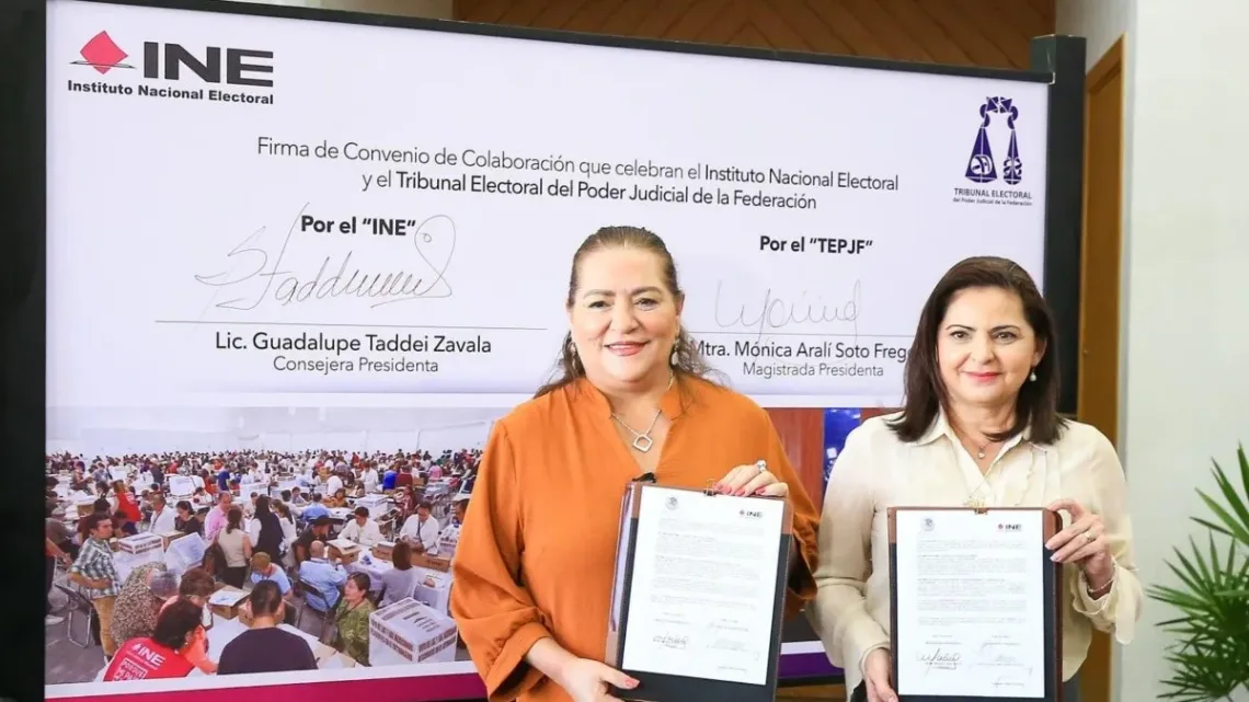 INE y TEPJF firman convenio para fortalecer apoyo durante proceso electoral
