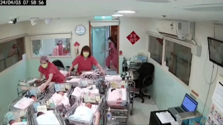 Enfermeras en Acción: Protegen a Recién Nacidos Durante Terremoto en Taiwán
