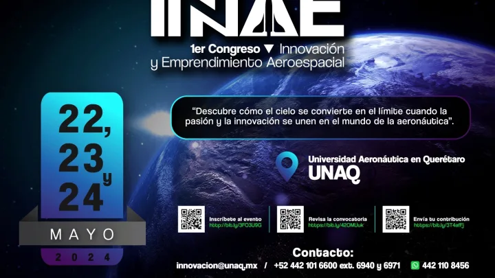 Convocan a Congreso de Innovación y Emprendimiento Aeroespacial (INNAE)