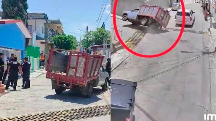 Adultos y niños salen expulsados tras volcar camioneta en Tuxtla Gutiérrez